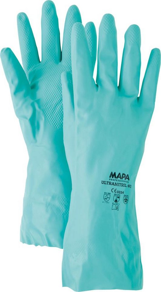 ELC Chemikalien-Schutzhandschuhe Chemikalienhandschuh Ultranitril 492 Gr.10 MAPA von ELC
