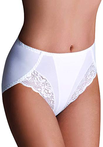 ELDAR Bauchweg Unterwäsche Damen Miederslip mit Bauch-Weg-Effekt Shapewear Stark Formend Miederhose Bauch Weg Stark Formend Slip (L, Weiß) von Eldar