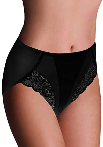 ELDAR Bauchweg Unterwäsche Damen Miederslip mit Bauch-Weg-Effekt Shapewear Stark Formend Miederhose Bauch Weg Stark Formend Slip (3XL, Schwarz) von Eldar