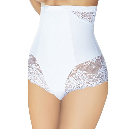 Eldar Bauchweg Unterwäsche Damen Miederslip mit Bauch-Weg-Effekt Shapewear Stark Formend Miederhose Slip Hochzeitsdessous (M, Weiß) von Eldar