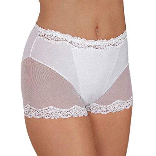 ELDAR Damen figurenformend Miederslip mit Bauch-Weg-Effekt Stark Formend Miederpants Miederslip ver. Farben und Größen (L, Weiß) von ELDAR