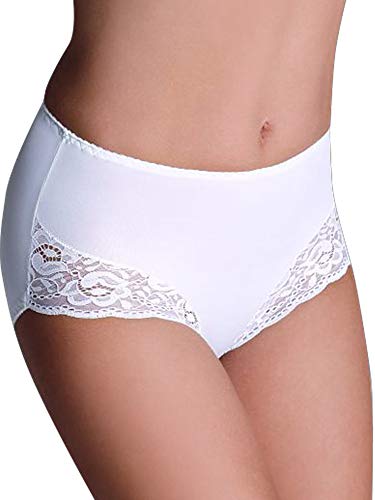 Damen figurenformend Miederslip mit Bauch-Weg-Effekt Stark Formend Miederpants Miederhose Body Shapewear Bauchweg Unterwäsche (M, Weiß) von ELDAR