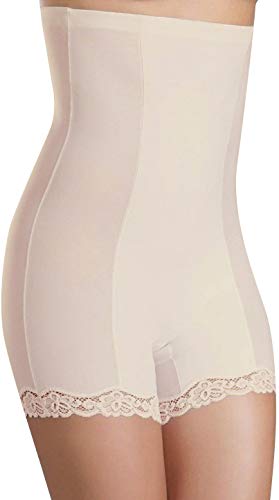 Damen figurenformend Miederslip mit Bauch-Weg-Effekt Stark Formend Miederpants Miederhose Body Shaper (L, Beige) von Eldar