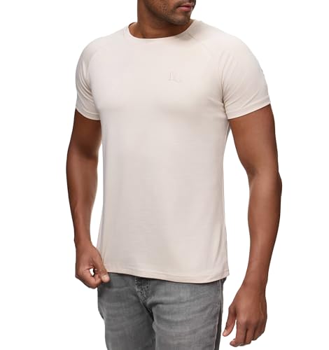 ELDO COLLECTION Slim Fit T-Shirt Herren – Elegantes Athletic & Muscle Fit Shirt aus Stretch Baumwolle – Optimal für Business & Freizeit (DE/NL/SE/PL, Alphanumerisch, S, Regular, Regular, Beige) von ELDO COLLECTION
