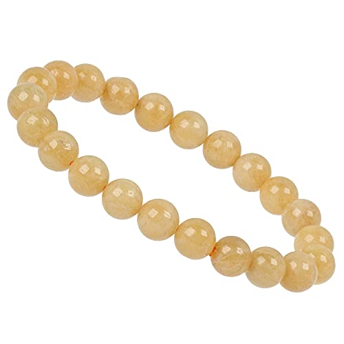 ELEDORO Echtes Heliodor Perlenarmband – Stretch Armband mit 8mm Edelsteinperlen – Handgefertigtes Schmuckstück von ELEDORO