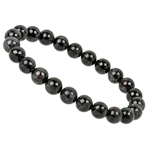 ELEDORO Echtes Arfvedsonit AAA-Grade Perlenarmband – Stretch Armband mit 8mm Edelsteinperlen – Handgefertigtes Schmuckstück ELEDORO Echtes Arfvedsonit AAA-Grade Perlenarmband – Stretch Armband mit 8mm Edelsteinperlen – Handgefertigtes Schmuckstück von ELEDORO