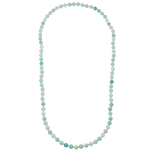 ELEDORO Edelstein Perlenkette Collier endlos geknotet 8mm 80cm lang Amazonit ELEDORO Edelstein Perlenkette Collier endlos geknotet 8mm 80cm lang Amazonit von ELEDORO