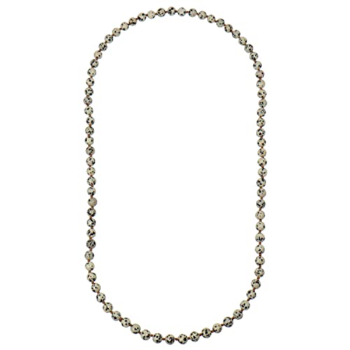 ELEDORO Edelstein Perlenkette Collier endlos geknotet 8mm 80cm lang Dalmatiner Jaspis von ELEDORO
