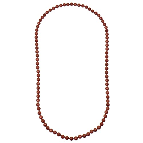 ELEDORO Edelstein Perlenkette Collier endlos geknotet 8mm 80cm lang Goldfluss von ELEDORO