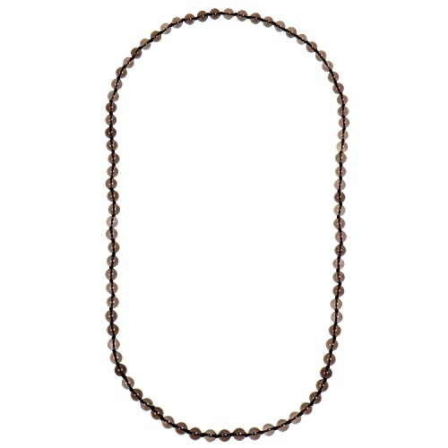 ELEDORO Edelstein Perlenkette Collier endlos geknotet 8mm 80cm lang Rauchquarz von ELEDORO