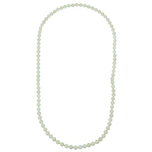 ELEDORO Edelstein Perlenkette Collier endlos geknotet 8mm 80cm lang Serpentin von ELEDORO