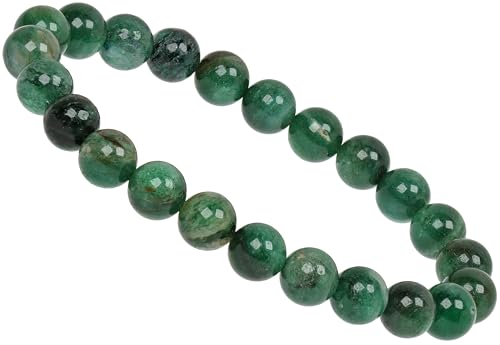 ELEDORO Handgefertigtes Edelstein Perlen Stretch Armband - Echte Steine 8mm (Euchlorit) von ELEDORO