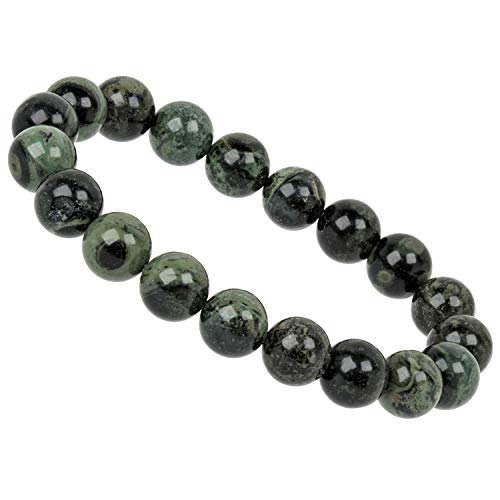 ELEDORO Stretch Armband aus echten Edelsteinen-Perlen 10mm: für Energie und Harmonie (Kambaba Jaspis) von ELEDORO