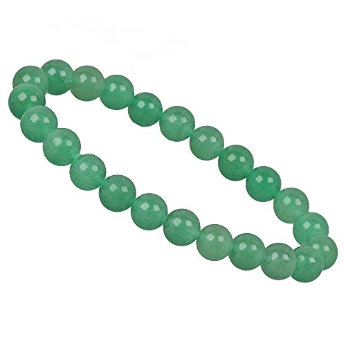 ELEDORO echtes Edelstein Perlen Armband - Natürliche Chakra Power Steine, Stretch Design, 8mm (Aventurin grün) von ELEDORO