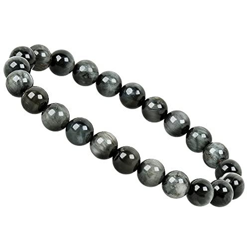 ELEDORO PowerBead Damen-Armband Stretch aus Edelstein Perlen 8mm Adlerauge von ELEDORO