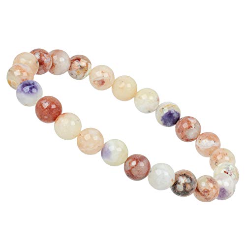 ELEDORO Echtes Morado Opal Perlenarmband – Stretch Armband mit 8mm Edelsteinperlen – Handgefertigtes Schmuckstück von ELEDORO