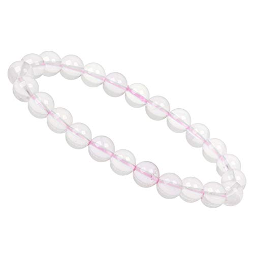 ELEDORO PowerBead Damen-Armband Stretch aus Edelstein Perlen 8 mm Rosenquarz AAA-Grade von ELEDORO