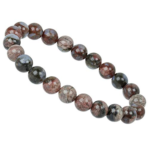 ELEDORO Echter Afrikanischer Opal Perlenarmband – Stretch Armband mit 8mm Edelsteinperlen – Handgefertigtes Schmuckstück von ELEDORO