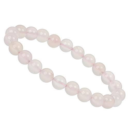 ELEDORO PowerBead Damen-Armband Stretch aus Edelstein Perlen 8mm Chalcedon rosa von ELEDORO