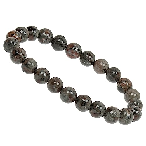 ELEDORO PowerBead Damen-Armband Stretch aus Edelstein Perlen 8mm Yooperlith von ELEDORO