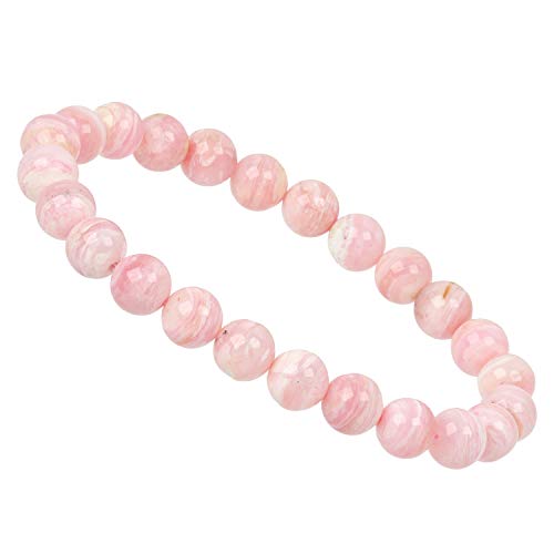 ELEDORO PowerBead Damen-Armband Stretch aus Edelstein Perlen 8mm rosa Opal AAA-Grade von ELEDORO