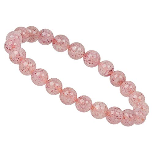 ELEDORO PowerBead Damen-Armband Stretch aus Edelstein Perlen Erdbeerquarz in AAA-Grade von ELEDORO