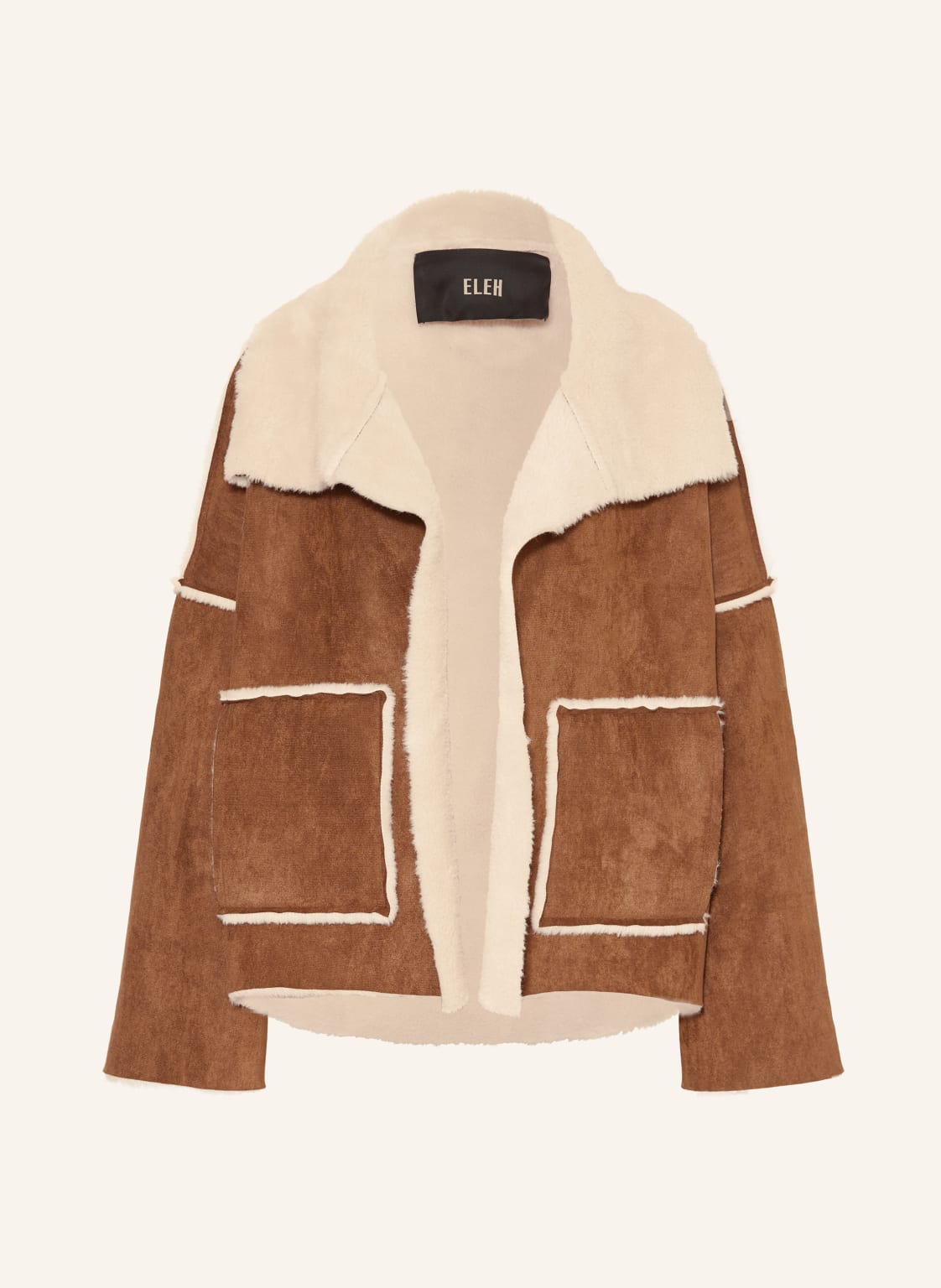 Eleh Jacke In Lederoptik Mit Kunstfell braun Eleh Jacke In Lederoptik Mit Kunstfell braun von ELEH