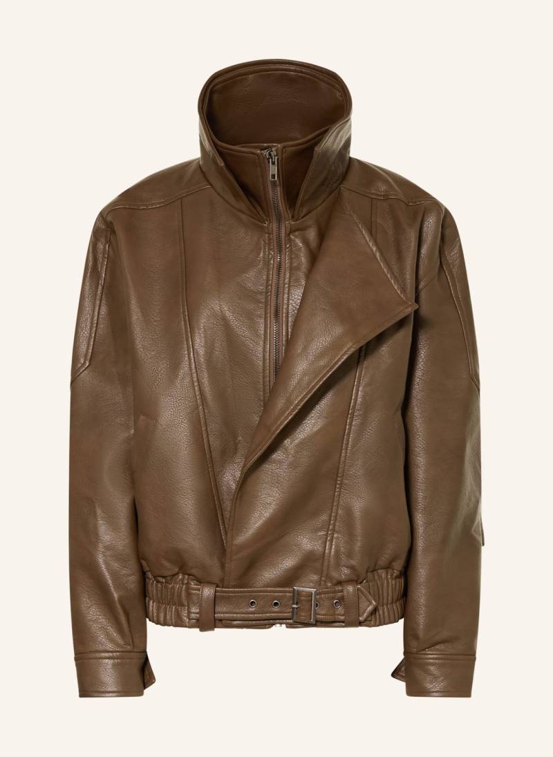 Eleh Jacke In Lederoptik braun von ELEH
