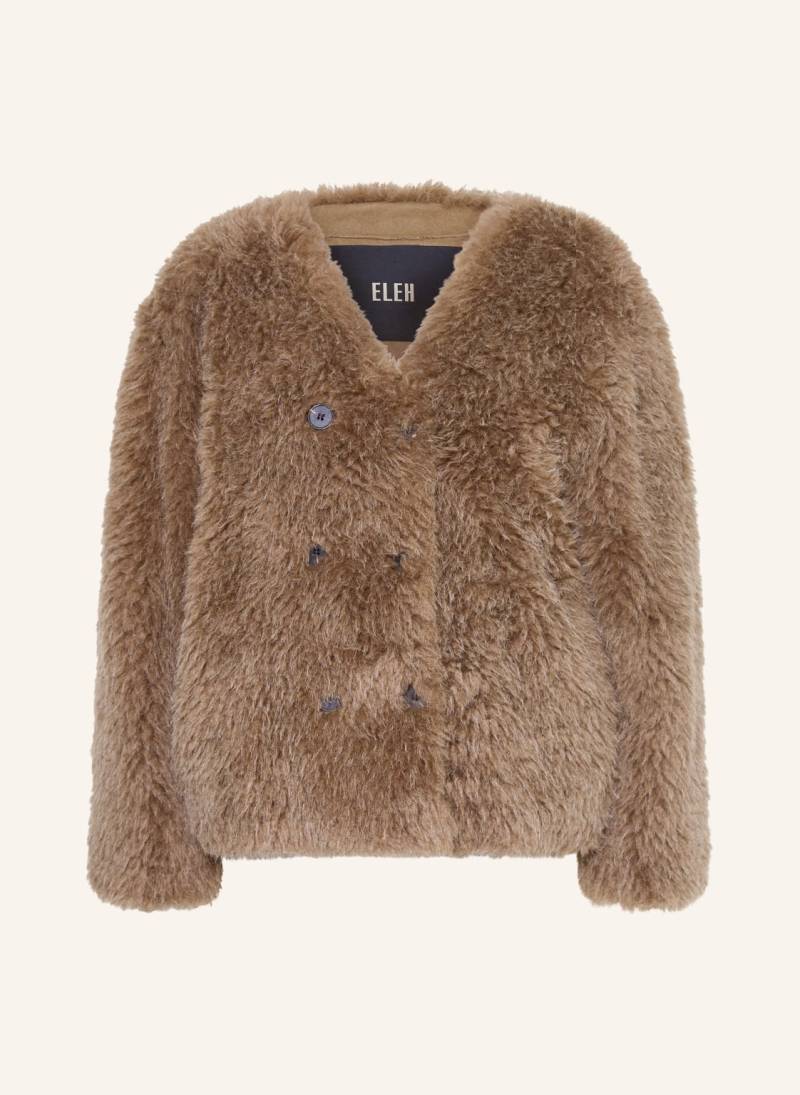 Eleh Kunstfell-Jacke braun von ELEH