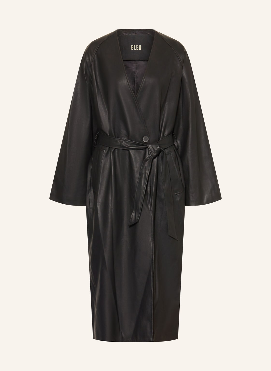 Eleh Mantel In Lederoptik schwarz von ELEH