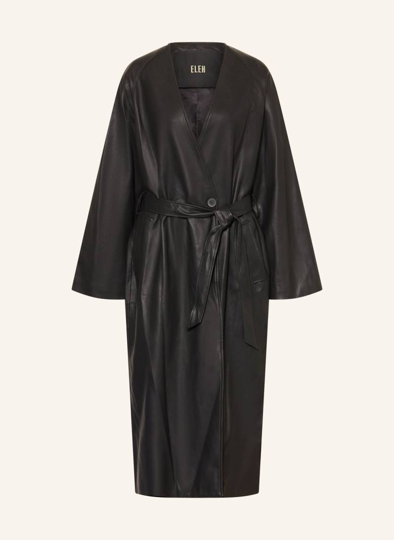 Eleh Mantel In Lederoptik schwarz von ELEH