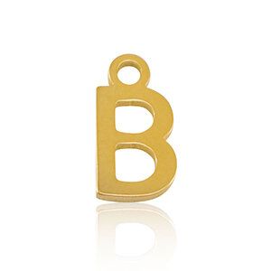 ELEKTROPULLI Feine Ohrringe mit Initial Anhänger (ca. 25mm + 9x5mm) von ELEKTROPULLI