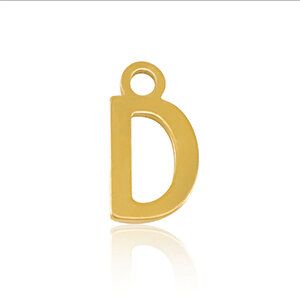 ELEKTROPULLI Feine Ohrringe mit Initial Anhänger (ca. 25mm + 9x5mm) von ELEKTROPULLI