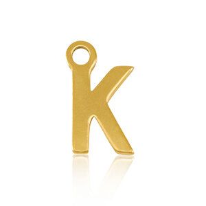 ELEKTROPULLI Feine Ohrringe mit Initial Anhänger (ca. 25mm + 9x5mm) von ELEKTROPULLI
