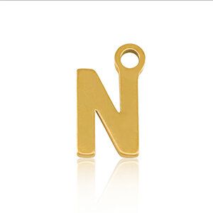ELEKTROPULLI Feine Ohrringe mit Initial Anhänger (ca. 25mm + 9x5mm) von ELEKTROPULLI