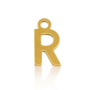ELEKTROPULLI Feine Ohrringe mit Initial Anhänger (ca. 25mm + 9x5mm) von ELEKTROPULLI