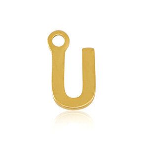 ELEKTROPULLI Feine Ohrringe mit Initial Anhänger (ca. 25mm + 9x5mm) von ELEKTROPULLI