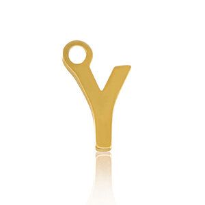 ELEKTROPULLI Feine Ohrringe mit Initial Anhänger (ca. 25mm + 9x5mm) von ELEKTROPULLI