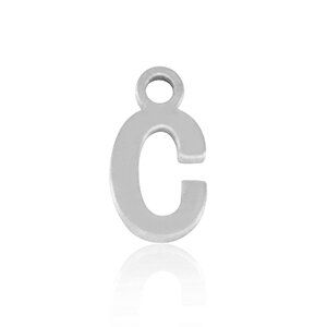 ELEKTROPULLI Feine Ohrringe mit Initial Anhänger (ca. 25mm + 9x5mm) von ELEKTROPULLI