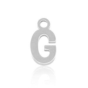 ELEKTROPULLI Feine Ohrringe mit Initial Anhänger (ca. 25mm + 9x5mm) von ELEKTROPULLI