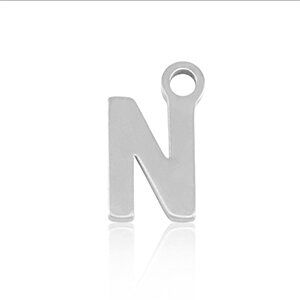 ELEKTROPULLI Feine Ohrringe mit Initial Anhänger (ca. 25mm + 9x5mm) von ELEKTROPULLI