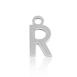 ELEKTROPULLI Feine Ohrringe mit Initial Anhänger (ca. 25mm + 9x5mm) von ELEKTROPULLI