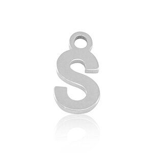 ELEKTROPULLI Feine Ohrringe mit Initial Anhänger (ca. 25mm + 9x5mm) von ELEKTROPULLI