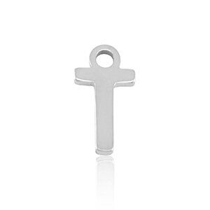 ELEKTROPULLI Feine Ohrringe mit Initial Anhänger (ca. 25mm + 9x5mm) von ELEKTROPULLI