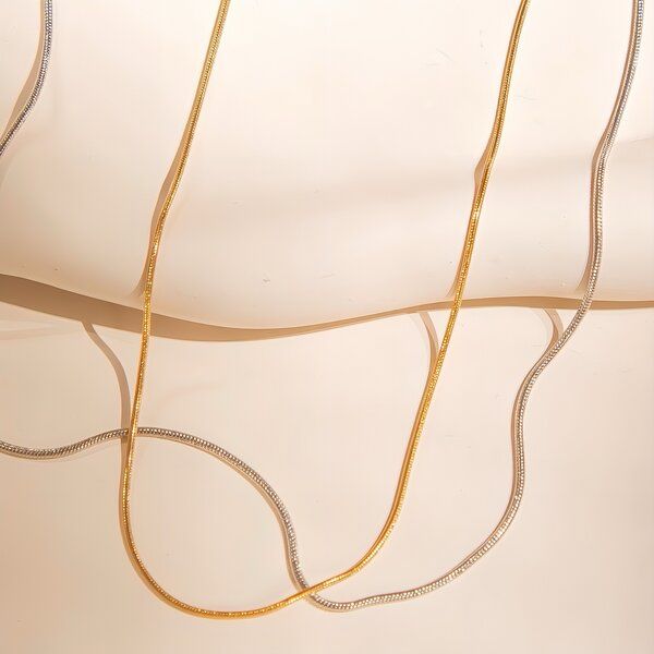 ELEKTROPULLI Superfeine schlichte, zeitlose Kette 1mm schmal und optimal kombinierbar, Längen: 45 cm / 55 cm / 65 cm von ELEKTROPULLI