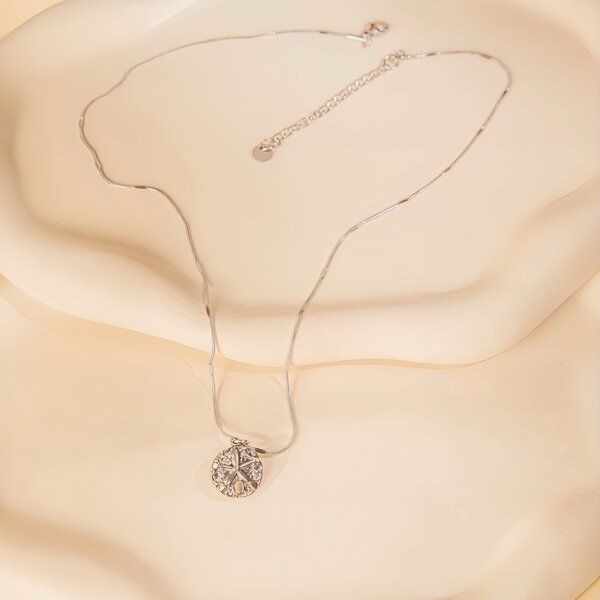 ELEKTROPULLI Superfeine zeitlose Kette 1mm schmal mit Anhänger, Set mit Ohrringen von ELEKTROPULLI