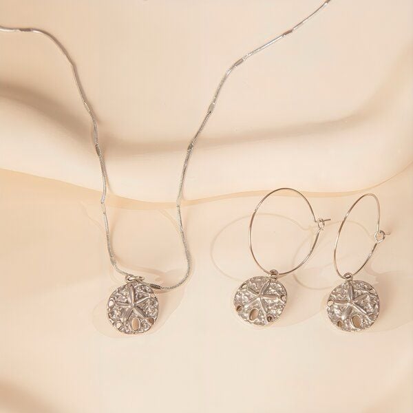 ELEKTROPULLI Superfeine zeitlose Kette 1mm schmal mit Anhänger, Set mit Ohrringen von ELEKTROPULLI