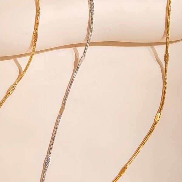 ELEKTROPULLI Superfeine zeitlose Kette 1mm schmal und optimal kombinierbar, Längen: 45 cm / 55 cm / 65 cm von ELEKTROPULLI