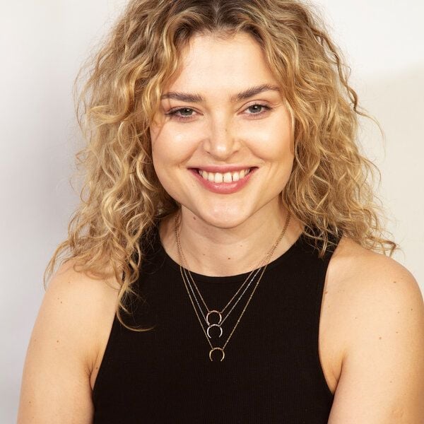 Feine Mond Kette mit 42+8 cm langer Kette von Elektropulli von ELEKTROPULLI