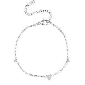 Feines Herz Armband in ca. 21 cm x 5mm (inkl. 6cm Verlängerungskette) von Elektropulli von ELEKTROPULLI